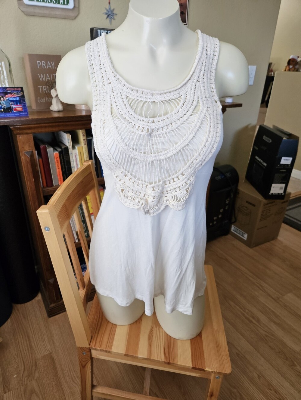 VENUS Crochet Tank Top, Size S